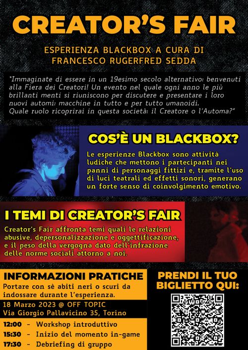 Creator's Fair - Esperienza Ludica Blackbox