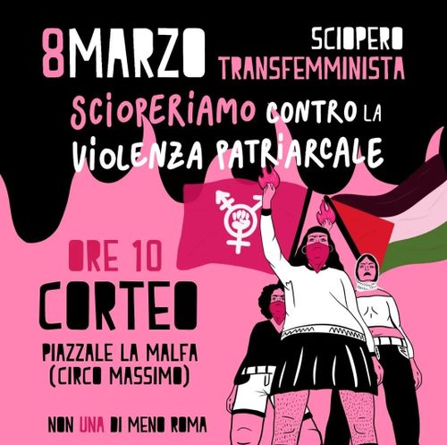 Sciopero Transfemminista Contro la Violenza Patriarcale Roma